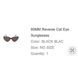 Balenciaga Reverse Cat Eye Sunglasses NWT - Black